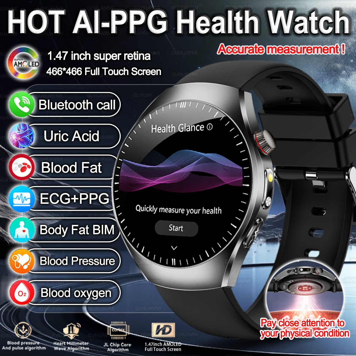 Smartwatch Watches For Women Branded - العلامة التجارية الجديدة 2026 ترقية الصحة
