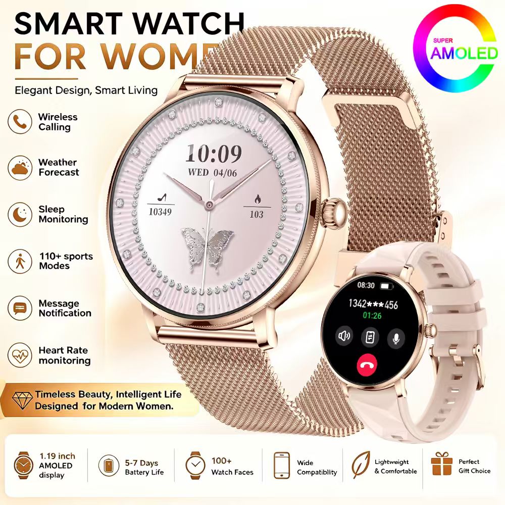 Smartwatch Stylish Watches For Women - موديل 2026 من الساعات الذكية الأنيقة