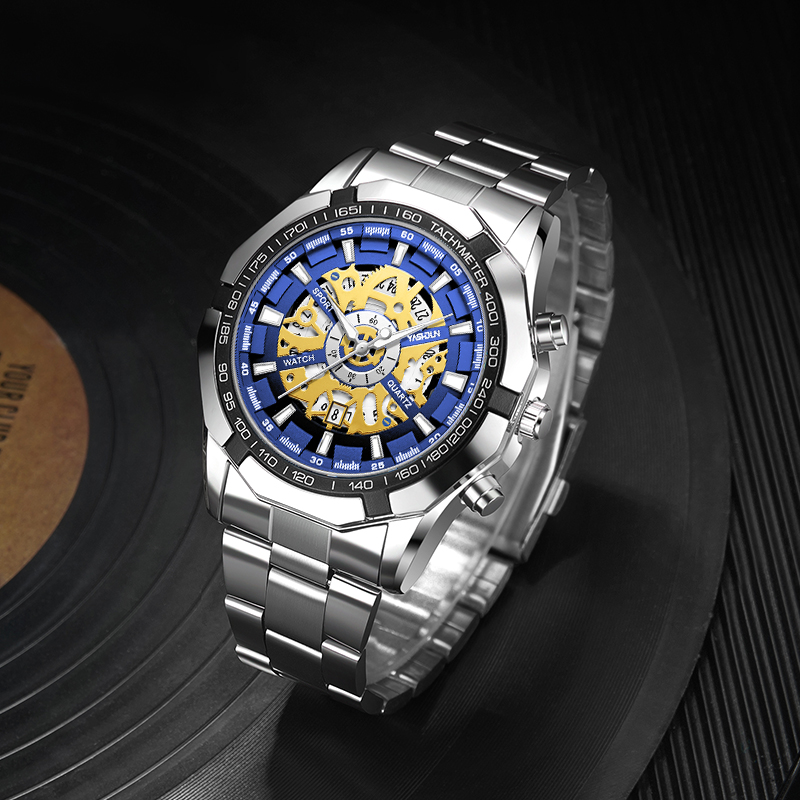 Watches Not Smartwatch - ساعة يد فاخرة للرجال بتصميم هيكل