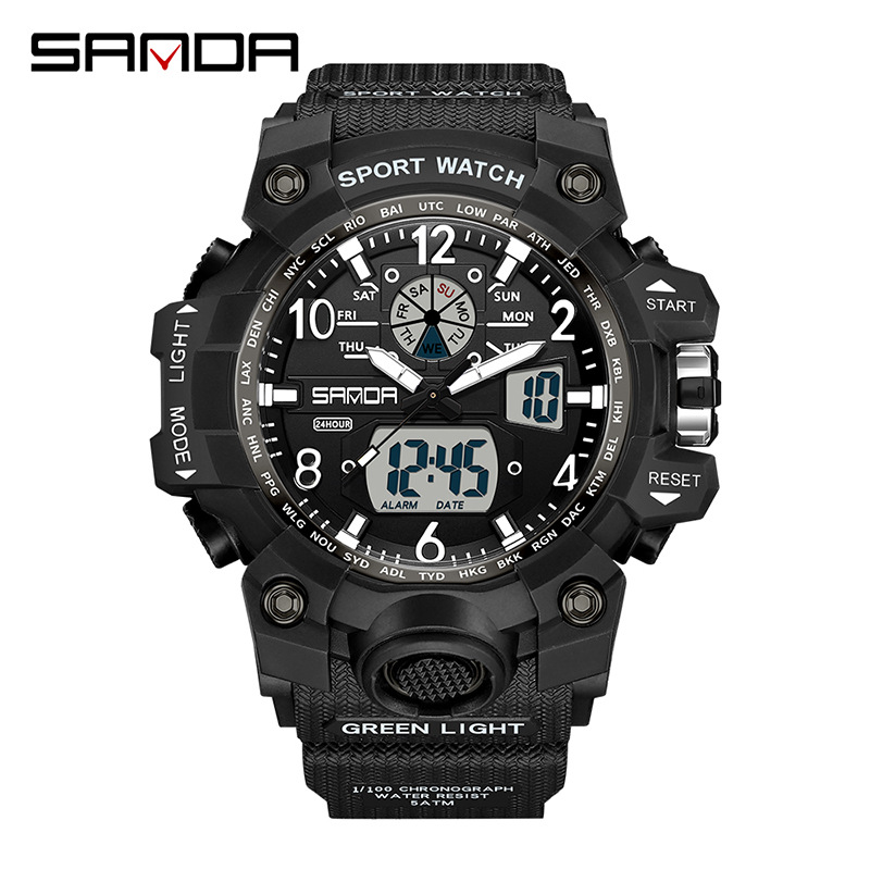Solar Powered Watch - ساعة كهربائية متعددة الوظائف ليد للسيدات