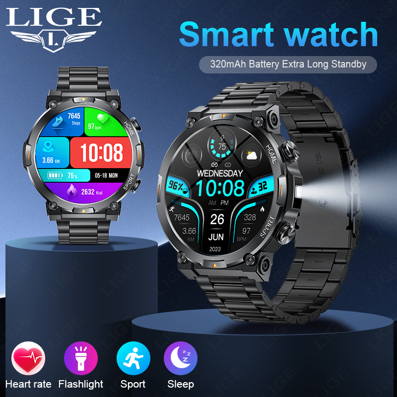 Smartwatch Latest Watches For Men - ساعة ذكية رياضية للرجال من LIGE