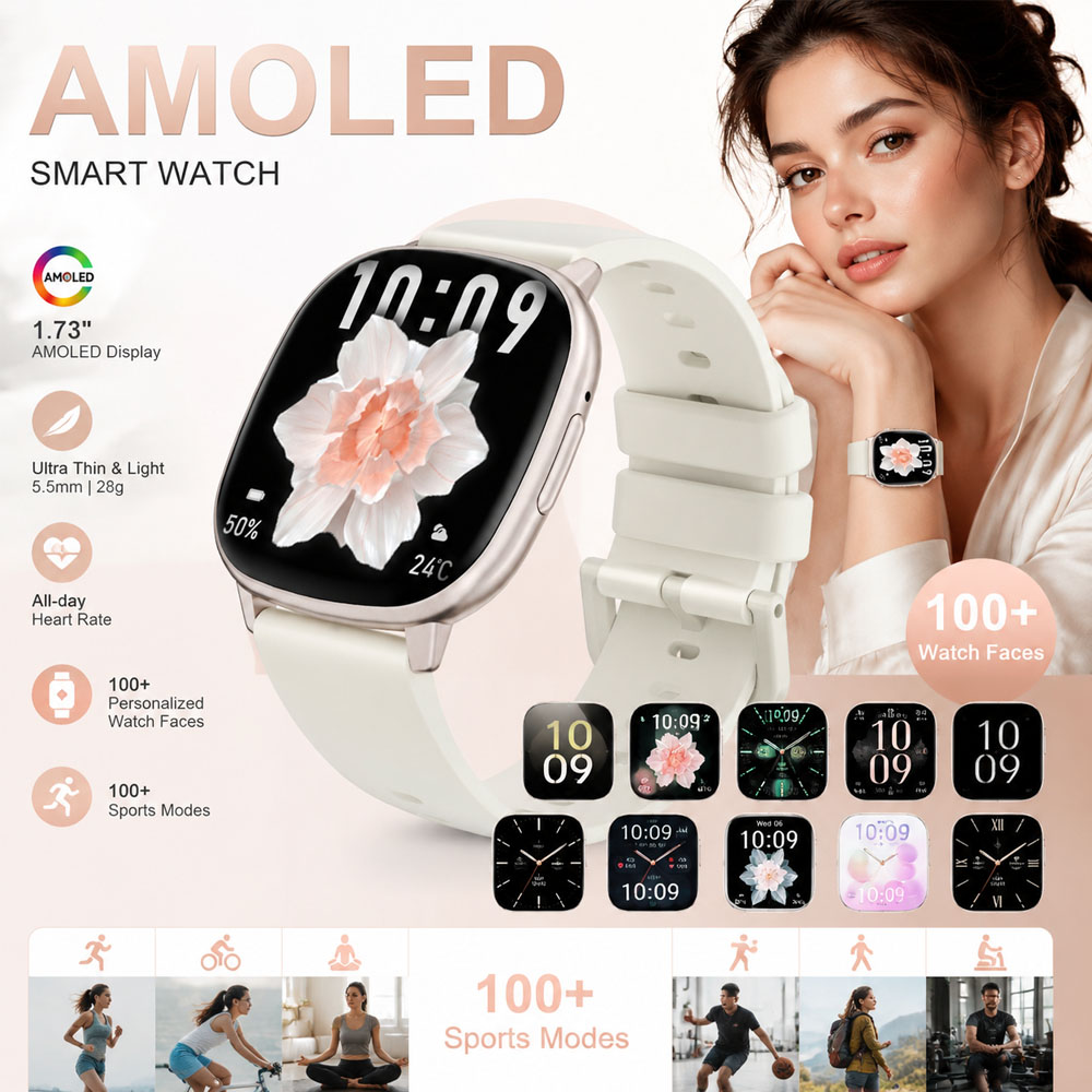 Smartwatch Stylish Watches For Women - ساعة ذكية HD17 AIR AMOLED أنيقة