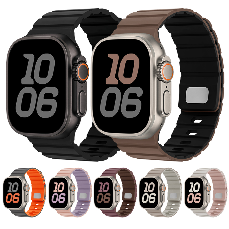 Smartwatch Apple Watches For Men - حزام سيليكون مغناطيسي لساعة أبل 40