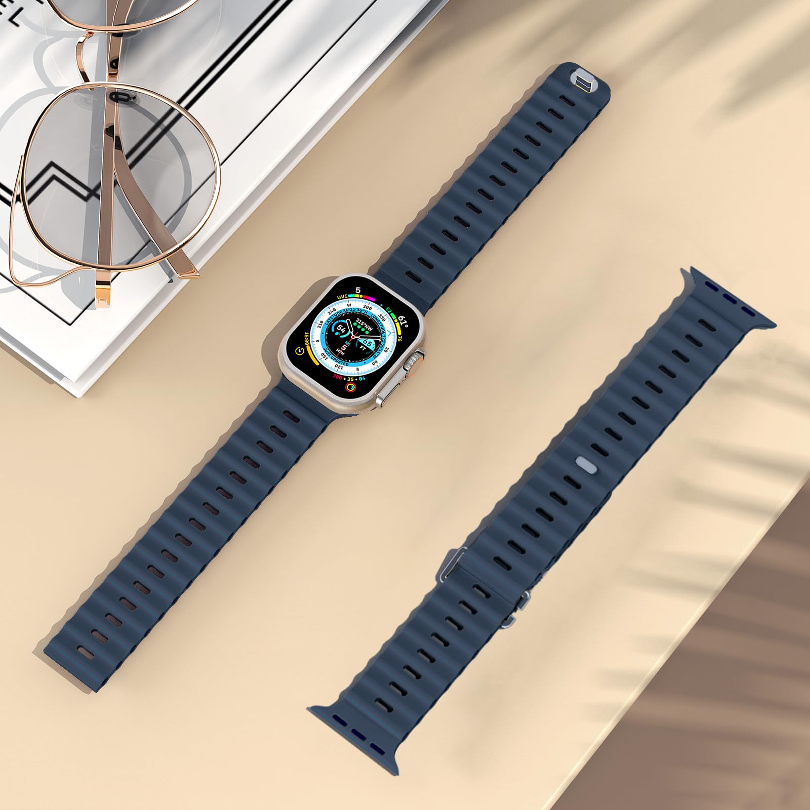 حزام محيط للساعة ، سوار رياضي  - مراجعة Smartwatch Apple Watches For Men وسعره