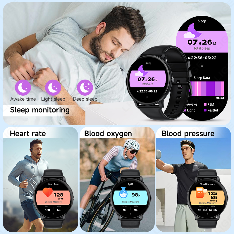 LIGE بلوتوث دعوة النساء ساعة ذ - مراجعة Smartwatch Latest Watches For Men وسعره