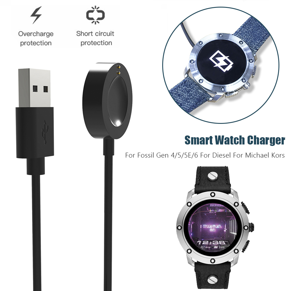 كابل شحن للساعات الذكية متوافق - مراجعة Fossil Watches Smartwatch Gen 6 وسعره