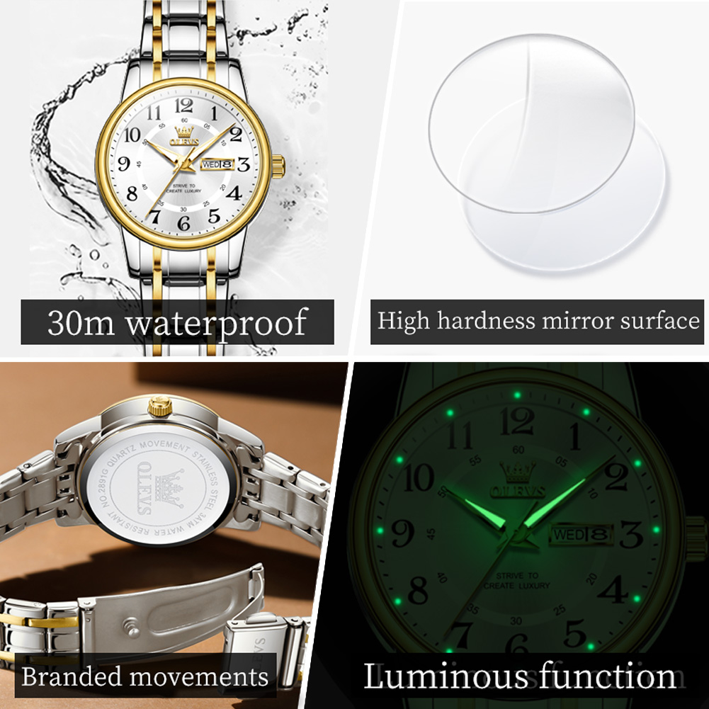 OLEVS 2891 العلامة التجارية ال - مراجعة Anti-Magnetic Watch وسعره