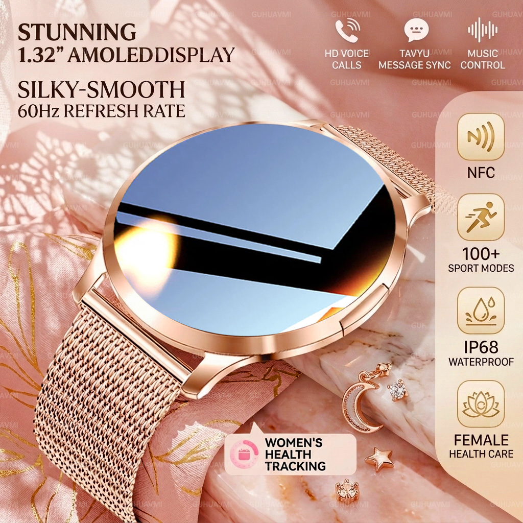ساعة ذكية نسائية أنيقة جديدة ل - مراجعة Smartwatch Stylish Watches For Women وسعره