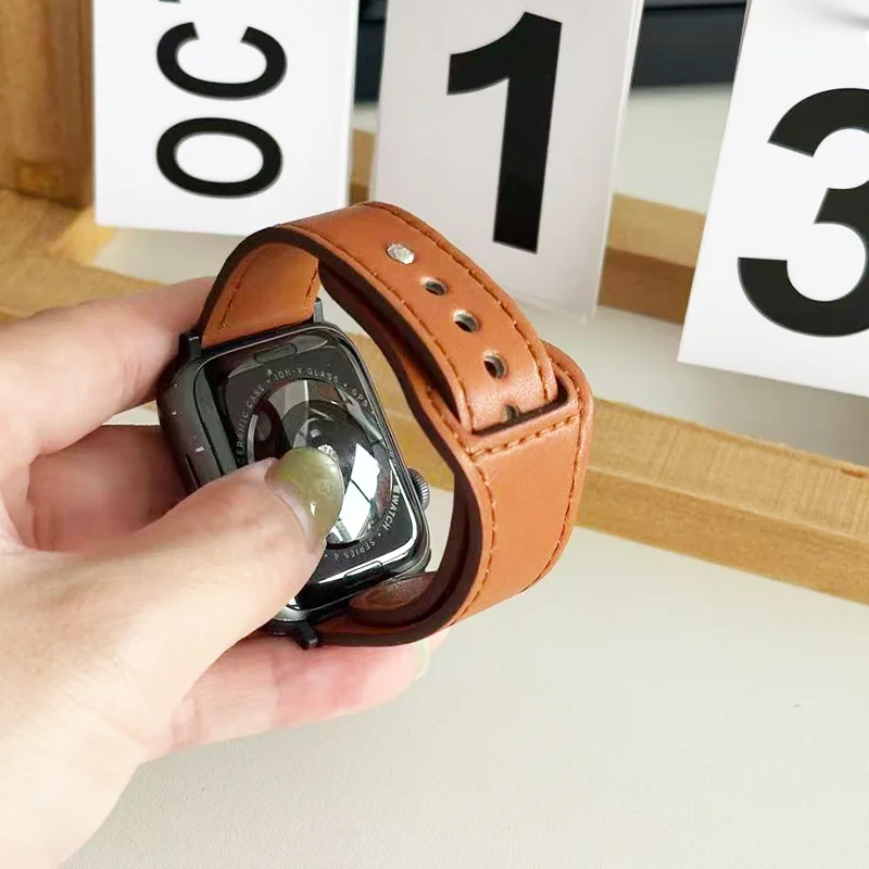 حزام من الجلد لساعة أبل 44 ملل - مراجعة Smartwatch Apple Watches For Men وسعره