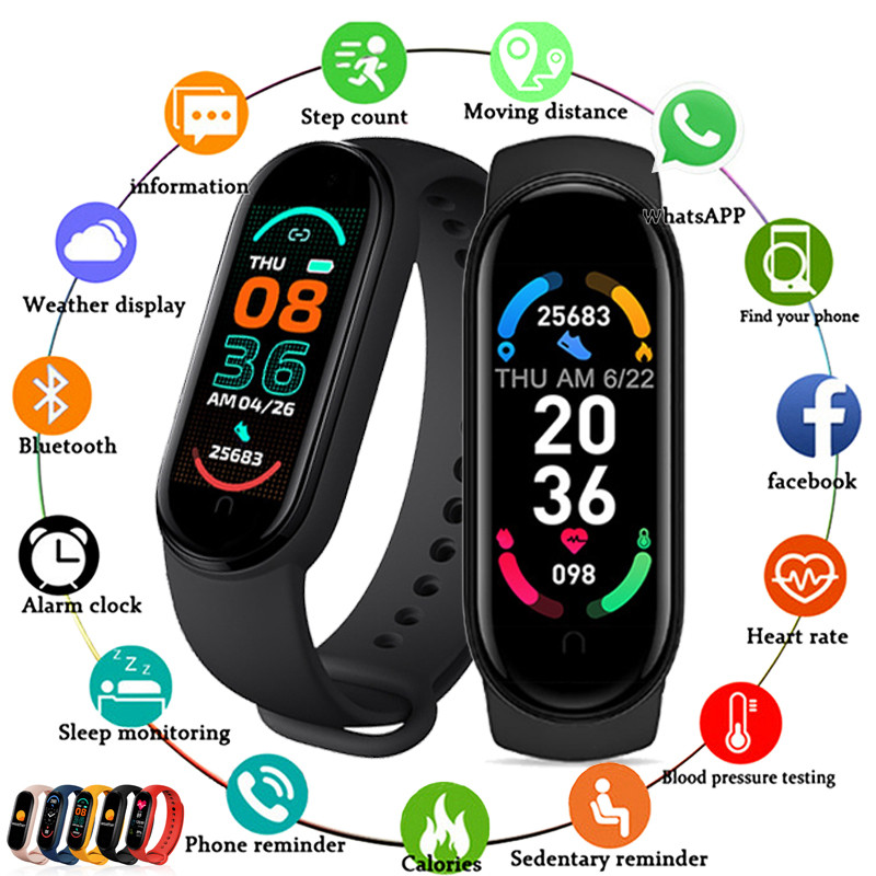 ساعة ذكية M6 للرجال والنساء، س - مراجعة Smartwatch Iphone Watches For Women وسعره