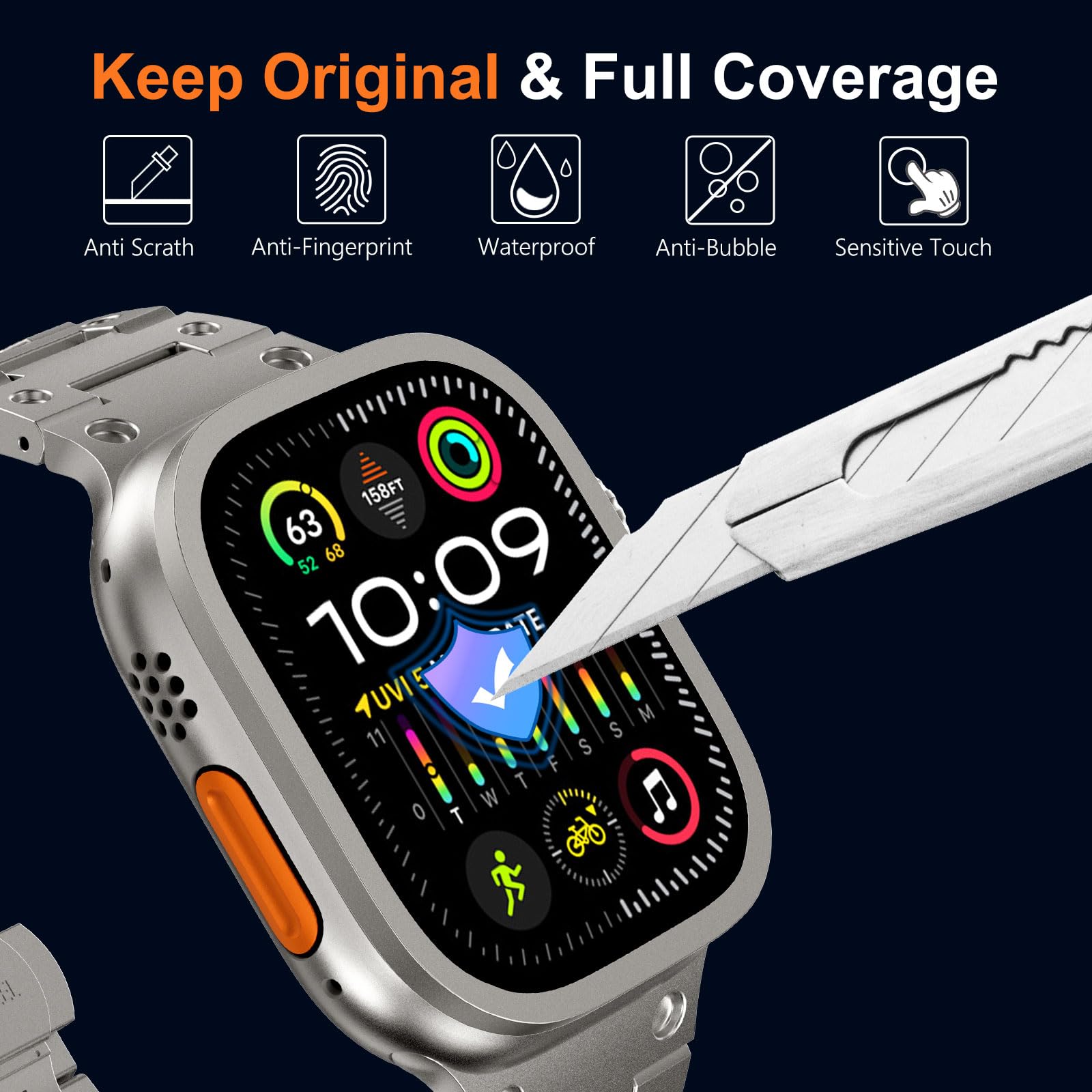 زجاج مقسى لساعة أبل الترا 49 م - مراجعة Smartwatch Watches Gift For Women وسعره