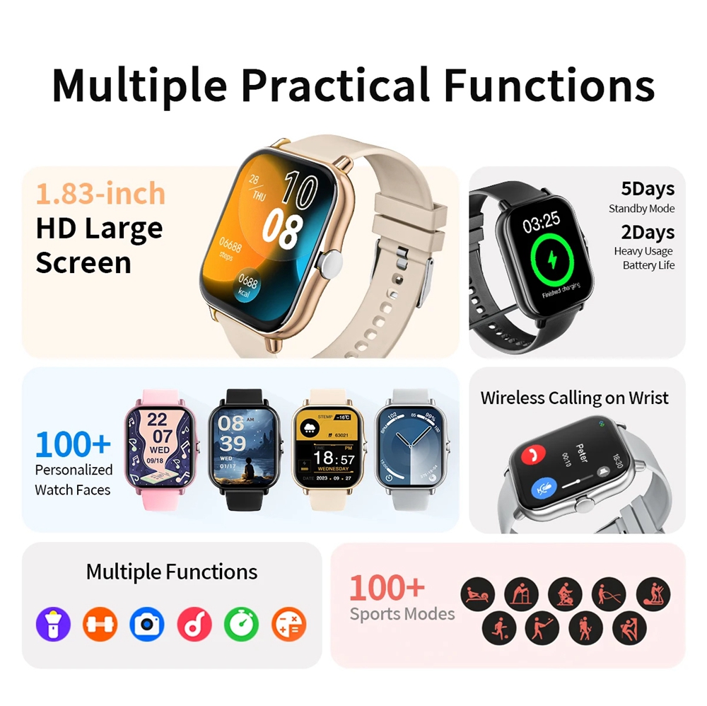 أحدث تصميم عصري مطور لساعة ذكي - مراجعة Smartwatch Latest Watches For Men وسعره