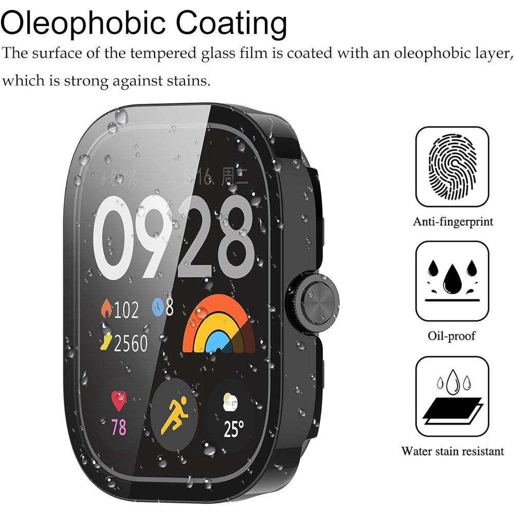 زجاج مقسى + غطاء حماية لساعة ش - مراجعة Smartwatch Watches Xiaomi وسعره