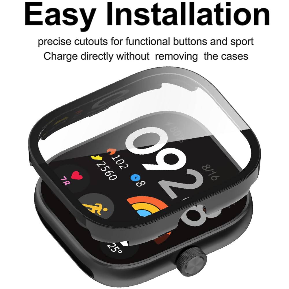 زجاج مقسى + غطاء حماية لساعة ش - مراجعة Smartwatch Watches Xiaomi وسعره
