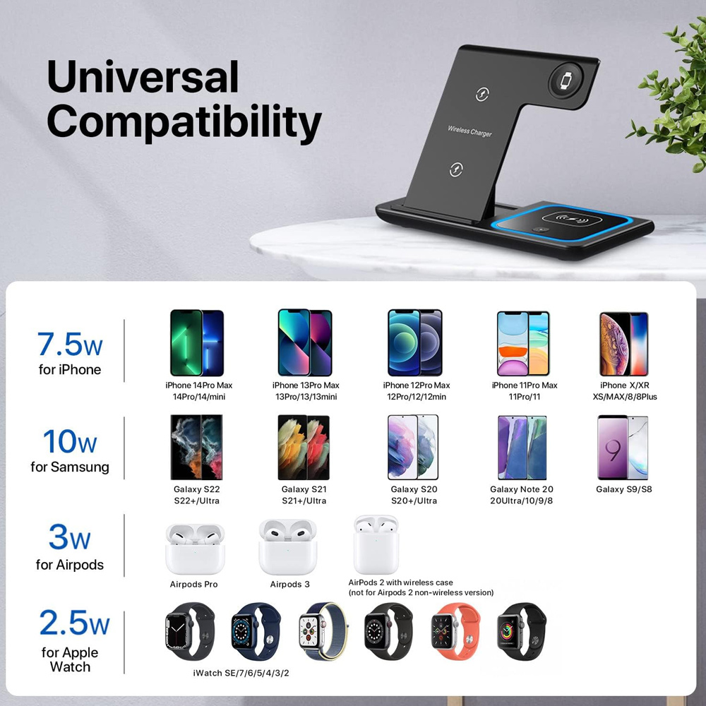 حامل شحن لاسلكي 3 في 1 قابل لل - مراجعة Smartwatch Watches Xiaomi وسعره