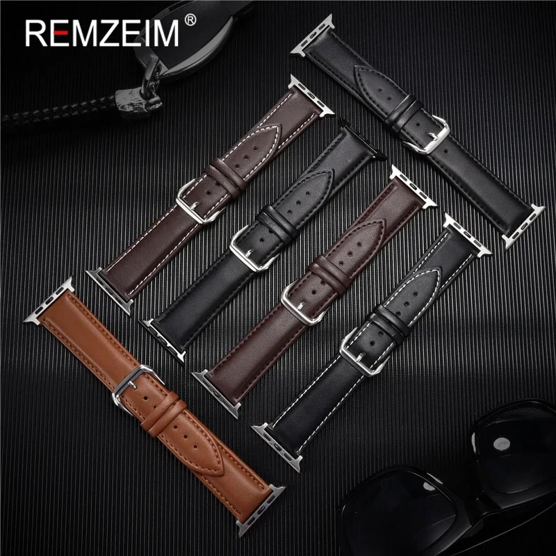 حزام ساعة ذكية من الجلد الصناع - مراجعة Smartwatch Apple Watches For Men وسعره