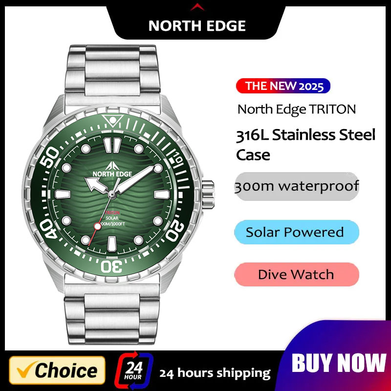 ساعة غوص نورث إيدج تريتون الجد - مراجعة Solar Powered Watch وسعره