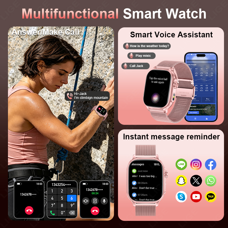 ساعة ذكية جديدة لعام 2026 ببطا - مراجعة Smartwatch Watches Gift For Women وسعره
