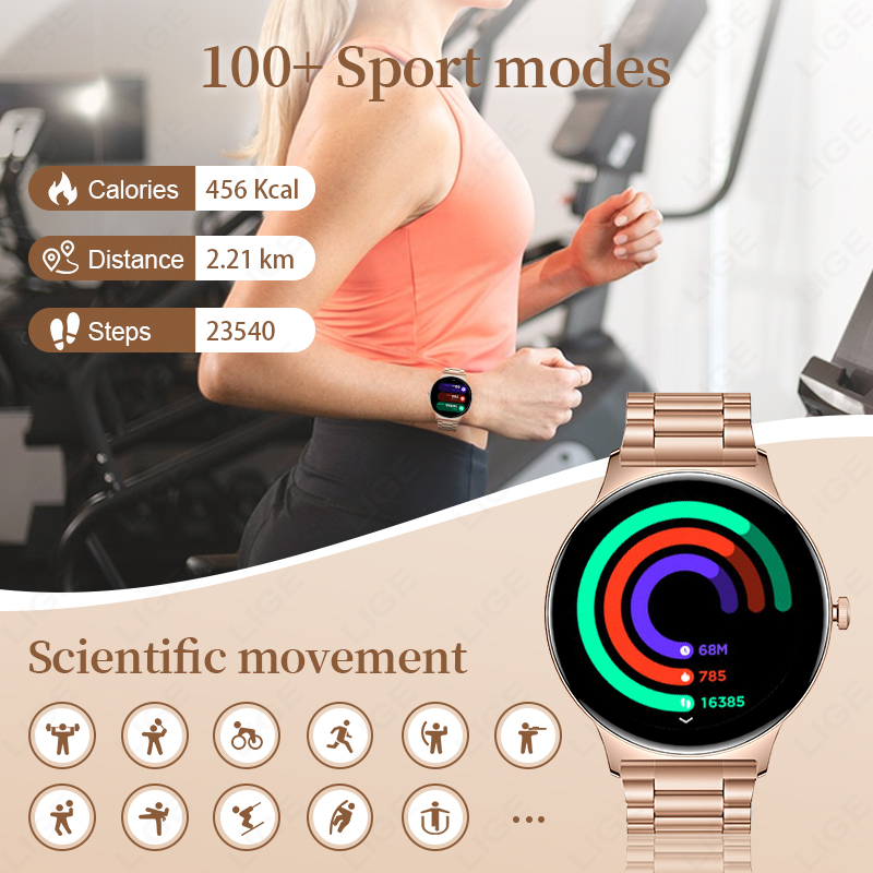 ساعة ذكية جديدة من LIGE بسمك 7 - مراجعة Smartwatch Slim Watches For Men وسعره