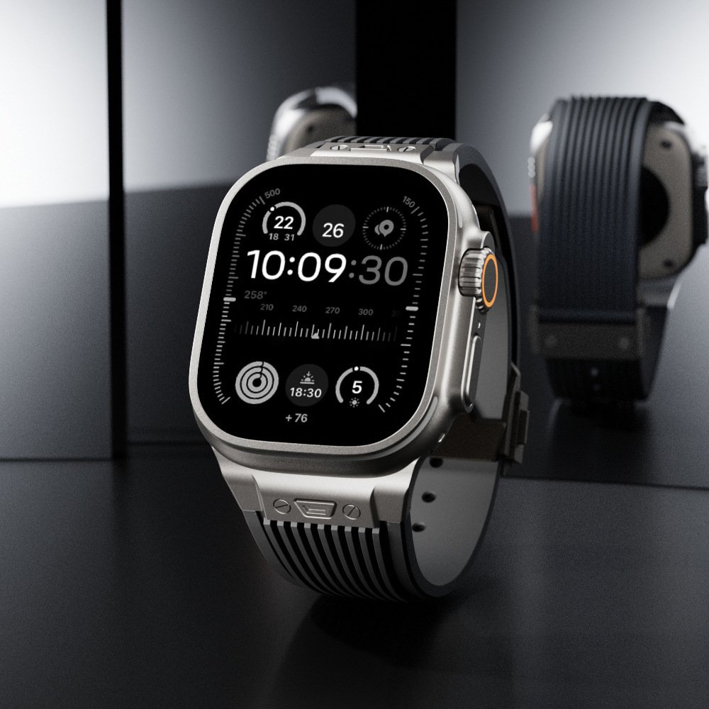 حزام سيليكون لساعة أبل ووتش أل - مراجعة Smartwatch Slim Watches For Men وسعره