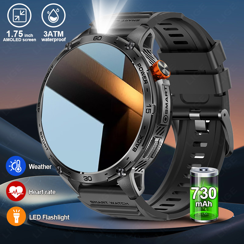 LIGE 730mAh بطارية كبيرة جدا و - مراجعة Smartwatch Latest Watches For Men وسعره