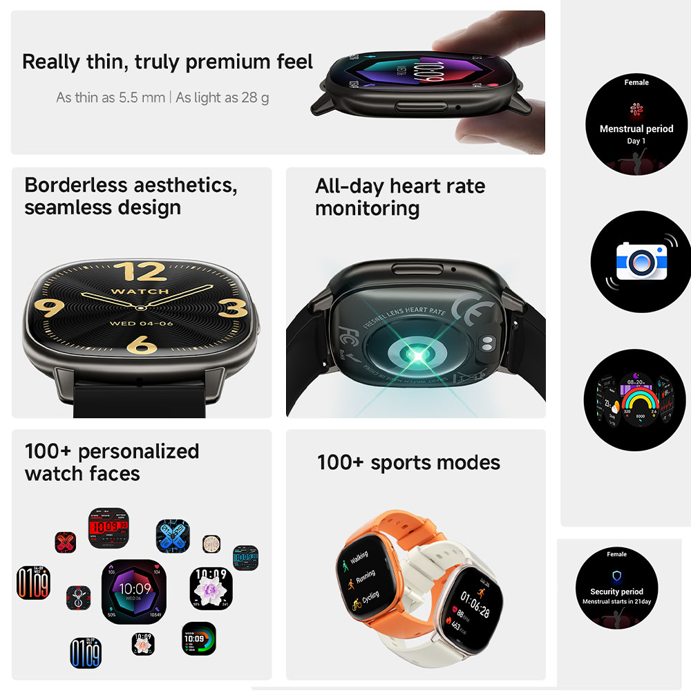 ساعة ذكية HD17 AIR AMOLED أنيق - مراجعة Smartwatch Stylish Watches For Women وسعره