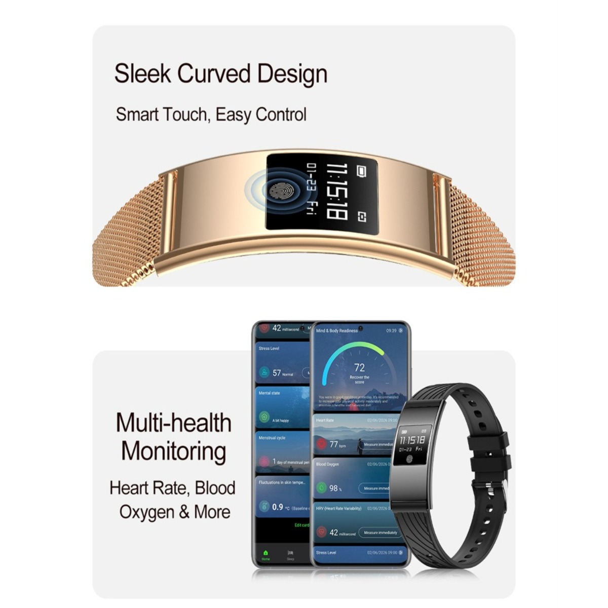 ساعة ذكية أنيقة فائقة النحافة  - مراجعة Smartwatch Stylish Watches For Women وسعره