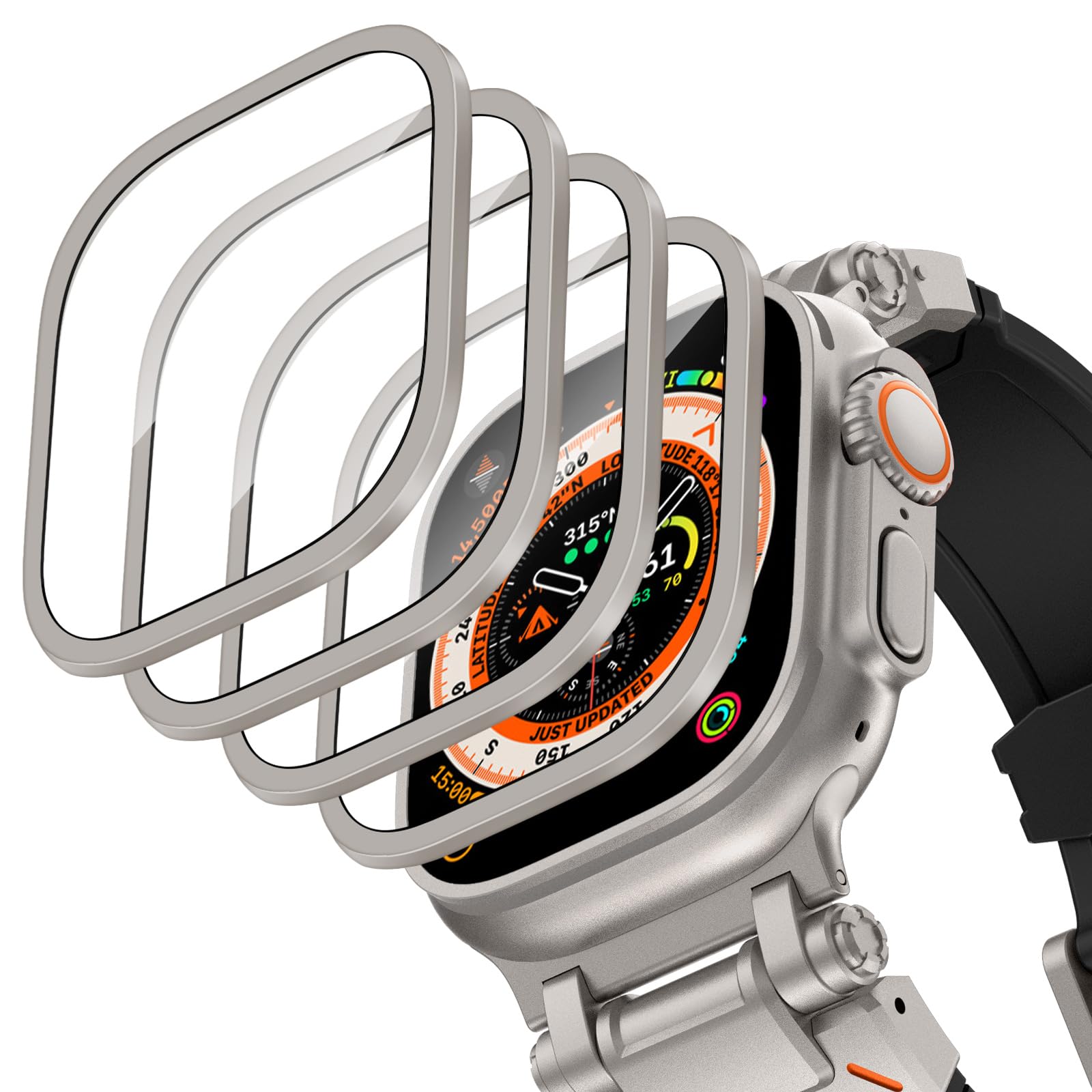 Aluminium Alloy Case+Tempered  - مراجعة Smartwatch Apple Watches For Men وسعره