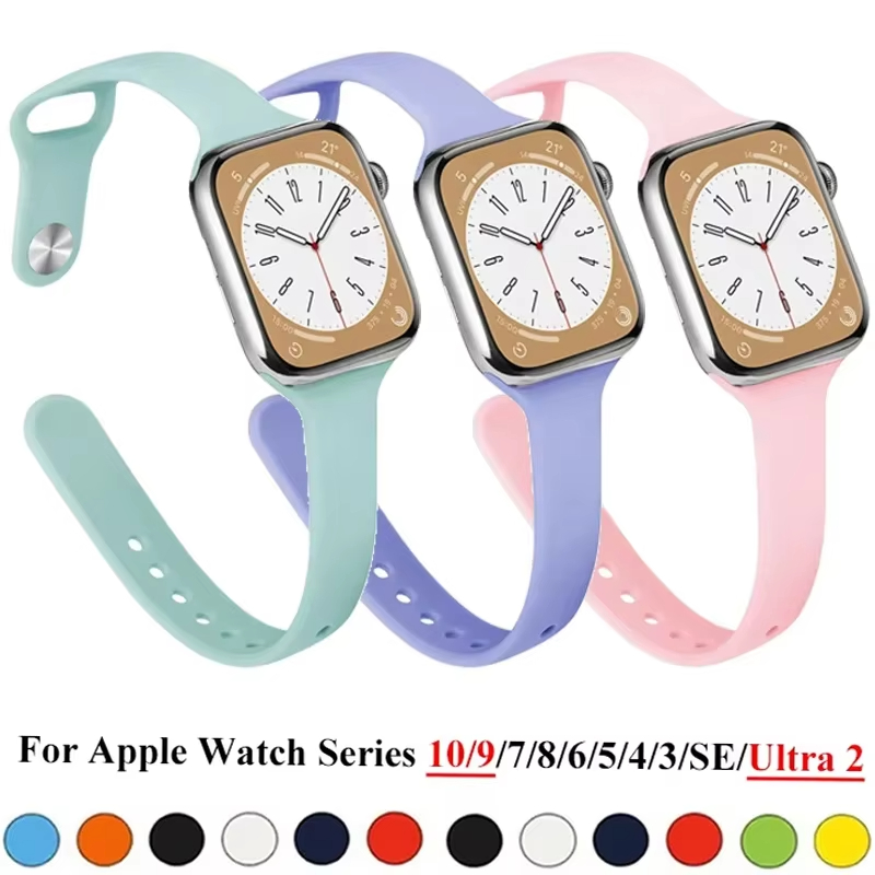 حزام سيليكون نحيف لساعة أبل ال - مراجعة Smartwatch Slim Watches For Men وسعره